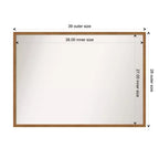 39-inch x 28-inch Narrow Gold Wood Wall Mirror (No Bevel)
