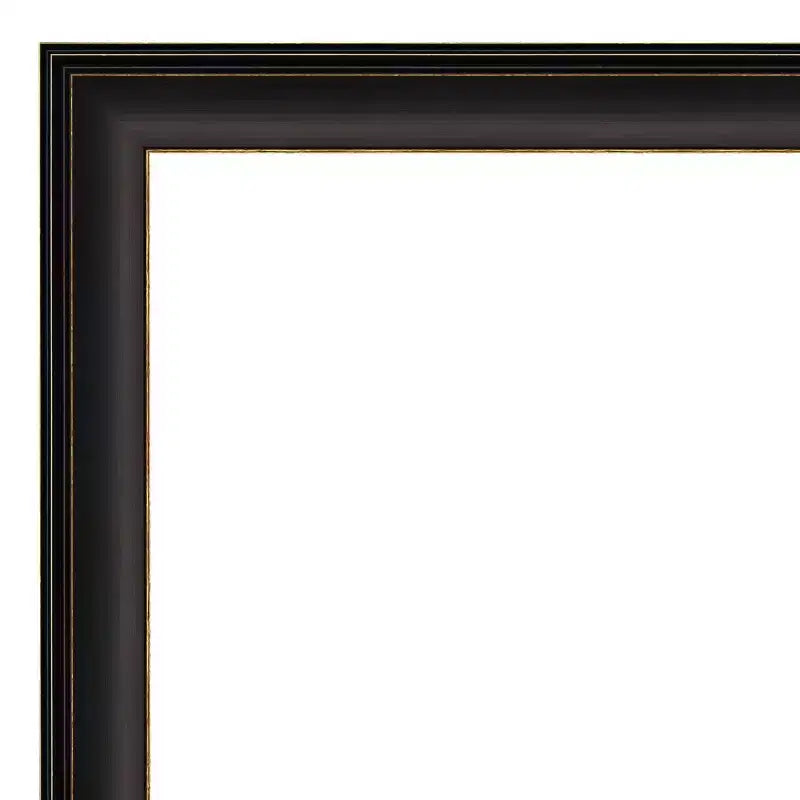 43" x 32" Non-Beveled Trio Oil Rubbed Bronze Bathroom Wall Mirror : Rectangle, Polystyrene Frame, Wall Mounted