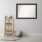 43" x 32" Non-Beveled Trio Oil Rubbed Bronze Bathroom Wall Mirror : Rectangle, Polystyrene Frame, Wall Mounted