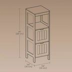 Modern Floor Cabinet with 2 Drawers and Open Shelf - White Freestanding Storage Organizer