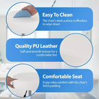 Versatile Salon Chair Round Rolling Stool Adjustable Height PU Leather Seat Cushion