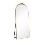 Specchio a figura intera ad arco retto in legno - Design elegante
