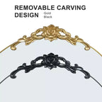 Specchio a figura intera ad arco retto in legno - Design elegante