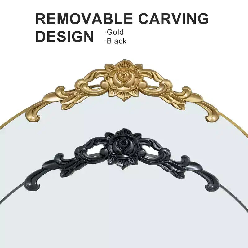 Holz-Rechteck-Bogen Ganzkörperspiegel - Elegantes Design
