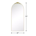 Specchio a figura intera ad arco retto in legno - Design elegante