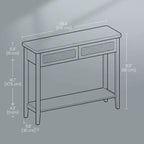Pfeil Konsolentisch Konsolentisch mit Schubladen Kleiner Flurtisch Rattan Konsolentisch Flur-Konsolentisch Holzkonsolentisch