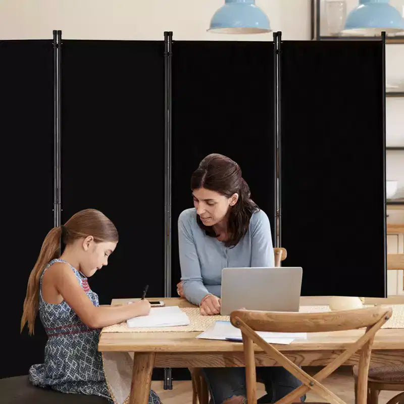 Kamerscheider, 6-panelen kamerscheider, vouwbaar privacy scherm en draagbare scheidingswand voor kamerverdeling, vrijstaande kamerschermen