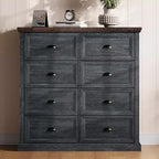 Farmhouse Drawer Dresser with Storage Drawers