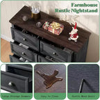 Farmhouse Drawer Dresser with Storage Drawers