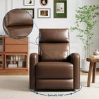Handmatige Relaxstoel, 360 Graden Draaibare Schommelstoel Relaxstoel, Zachte Kunstleren Gestoffeerde Sofa Stoel met Ergonomische Rugleuning voor Volwassenen