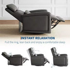Handmatige Relaxstoel, 360 Graden Draaibare Schommelstoel Relaxstoel, Zachte Kunstleren Gestoffeerde Sofa Stoel met Ergonomische Rugleuning voor Volwassenen