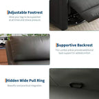 Handmatige Relaxstoel, 360 Graden Draaibare Schommelstoel Relaxstoel, Zachte Kunstleren Gestoffeerde Sofa Stoel met Ergonomische Rugleuning voor Volwassenen