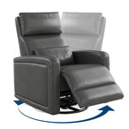 Handmatige Relaxstoel, 360 Graden Draaibare Schommelstoel Relaxstoel, Zachte Kunstleren Gestoffeerde Sofa Stoel met Ergonomische Rugleuning voor Volwassenen