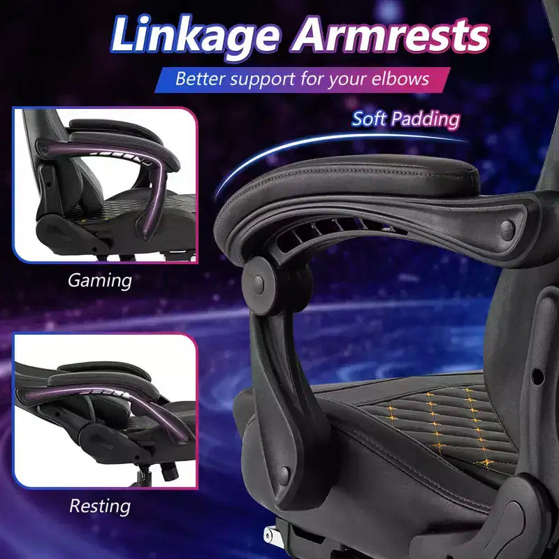 Gaming Chair with Footrest Ergonomic Video Game Computer Chair with Headrest