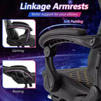 Gaming Chair with Footrest Ergonomic Video Game Computer Chair with Headrest