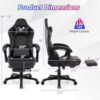 Gaming Chair with Footrest Ergonomic Video Game Computer Chair with Headrest
