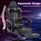 Gaming Chair with Footrest Ergonomic Video Game Computer Chair with Headrest