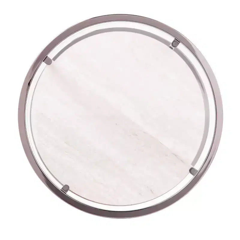 Ronde bijzettafel met nepsteen - zwart