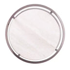 Ronde bijzettafel met nepsteen - zwart