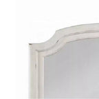 Wall Mount Dresser Mirror, Beveled Glass, 38x47, Rustic Washed White