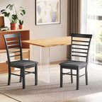 Houten eetkamerstoelen, boerenhuis gestoffeerde keukenstoelen met rubberwood frame