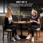 Houten eetkamerstoelen, boerenhuis gestoffeerde keukenstoelen met rubberwood frame