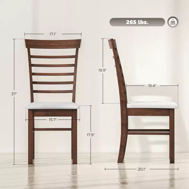 Houten eetkamerstoelen, boerenhuis gestoffeerde keukenstoelen met rubberwood frame