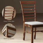 Houten eetkamerstoelen, boerenhuis gestoffeerde keukenstoelen met rubberwood frame