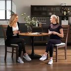 Houten eetkamerstoelen, boerenhuis gestoffeerde keukenstoelen met rubberwood frame