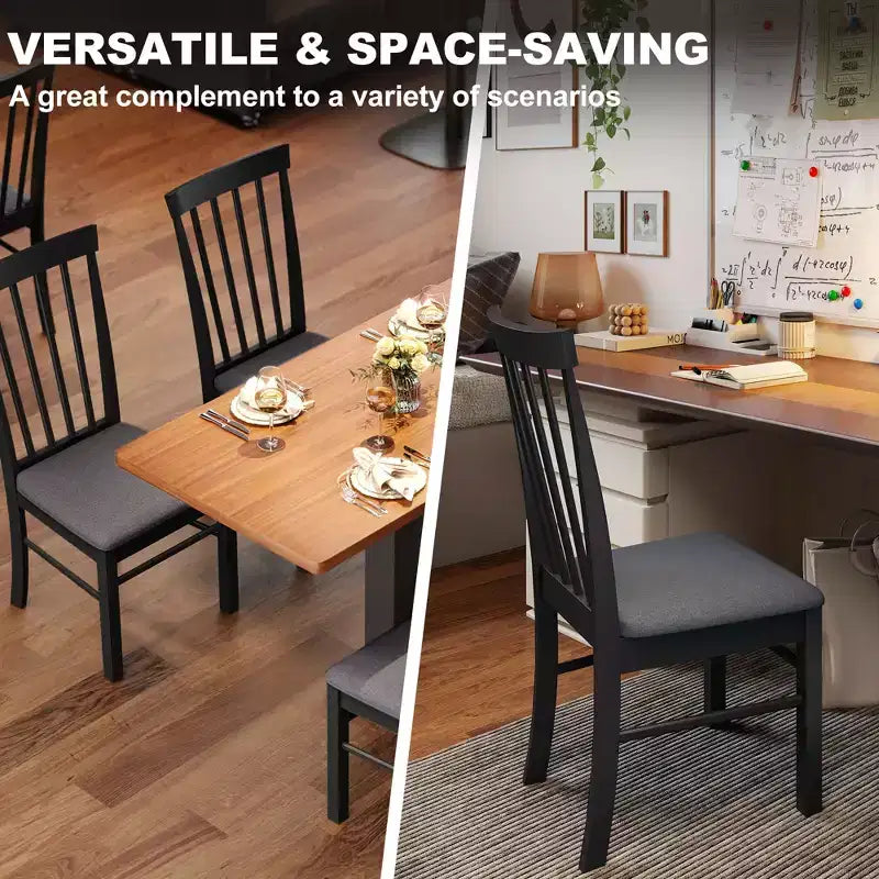 Houten eetkamerstoelen, boerenhuis gestoffeerde keukenstoelen met rubberwood frame