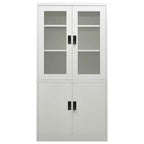 Filing Cabinet Storage Cabinet Locker with Doors and Shelves Steel - Anthracite