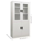Filing Cabinet Storage Cabinet Locker with Doors and Shelves Steel - Anthracite
