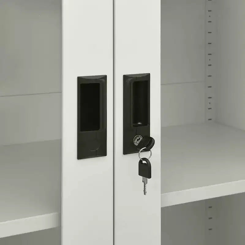 Filing Cabinet Storage Cabinet Locker with Doors and Shelves Steel - Anthracite