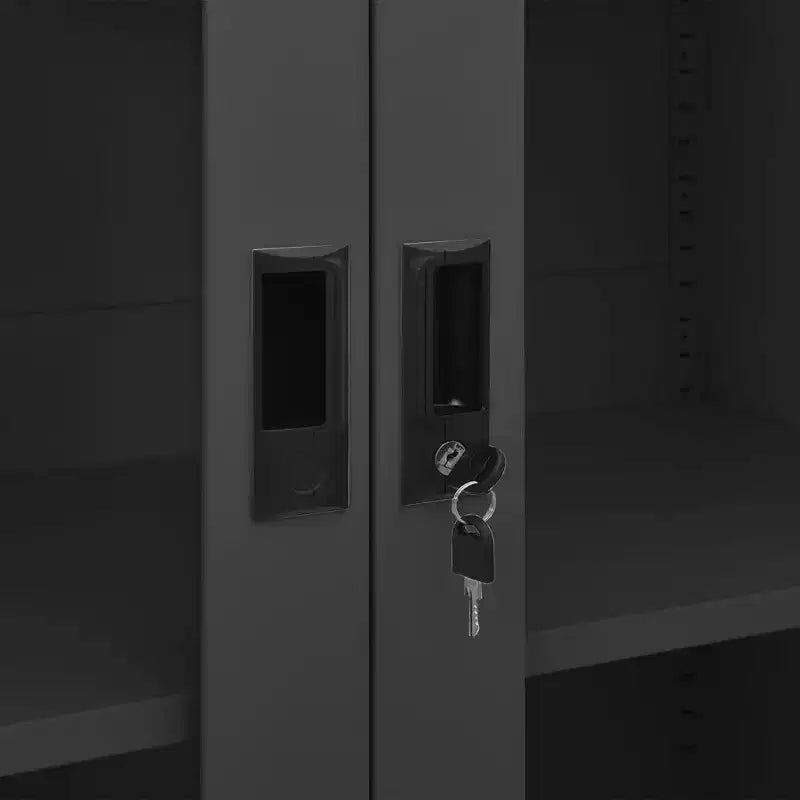 Filing Cabinet Storage Cabinet Locker with Doors and Shelves Steel - Anthracite