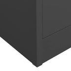 Filing Cabinet Storage Cabinet Locker with Doors and Shelves Steel - Anthracite