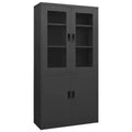 Filing Cabinet Storage Cabinet Locker with Doors and Shelves Steel - Anthracite