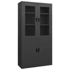 Filing Cabinet Storage Cabinet Locker with Doors and Shelves Steel - Anthracite