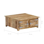 Coffee Table Natural Mango Wood Solid Mango Wood Compact