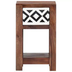 Table de chevet 11,8x11,8x19,6 en bois massif d'acacia
