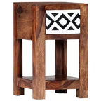 Table de chevet 11,8x11,8x19,6 en bois massif d'acacia