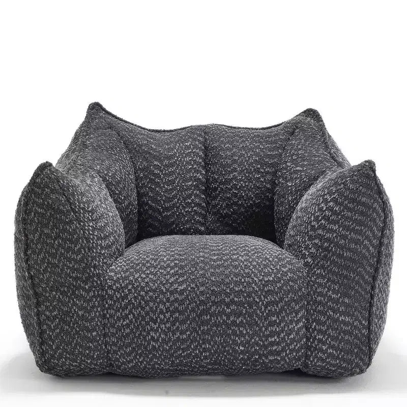 47 Inch Oversized Bean Bag Chair,High-Resilience Foam Square Lounger with Handle & Armrests,Chenille Floor Sofa for Living Room