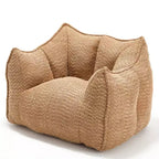 47 Inch Oversized Bean Bag Chair,High-Resilience Foam Square Lounger with Handle & Armrests,Chenille Floor Sofa for Living Room