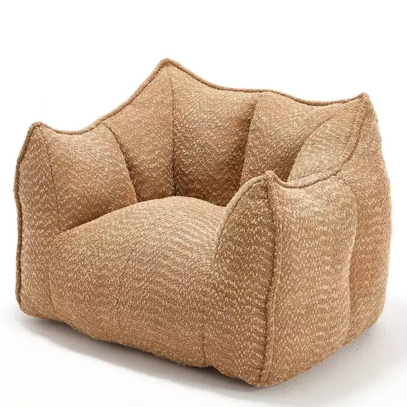 47 Inch Oversized Bean Bag Chair,High-Resilience Foam Square Lounger with Handle & Armrests,Chenille Floor Sofa for Living Room