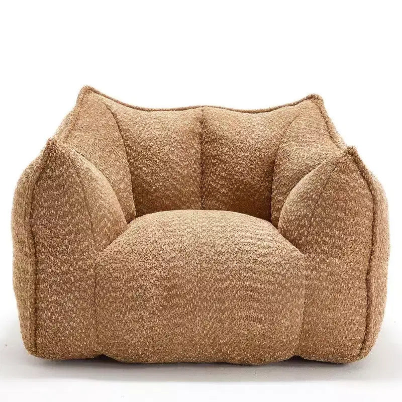 47 Inch Oversized Bean Bag Chair,High-Resilience Foam Square Lounger with Handle & Armrests,Chenille Floor Sofa for Living Room
