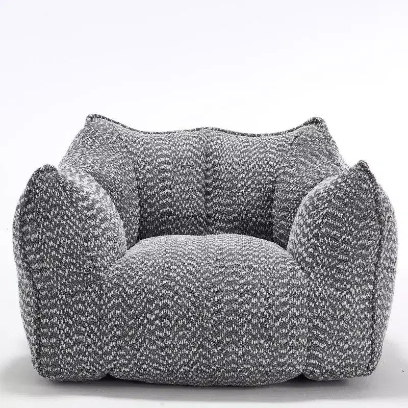 47 Inch Oversized Bean Bag Chair,High-Resilience Foam Square Lounger with Handle & Armrests,Chenille Floor Sofa for Living Room