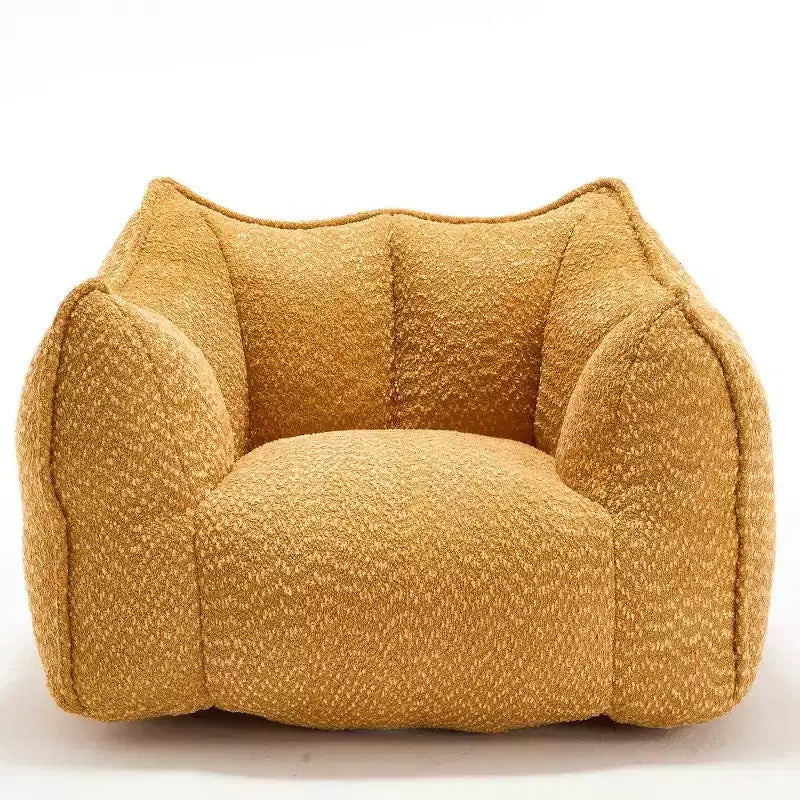 47 Inch Oversized Bean Bag Chair,High-Resilience Foam Square Lounger with Handle & Armrests,Chenille Floor Sofa for Living Room