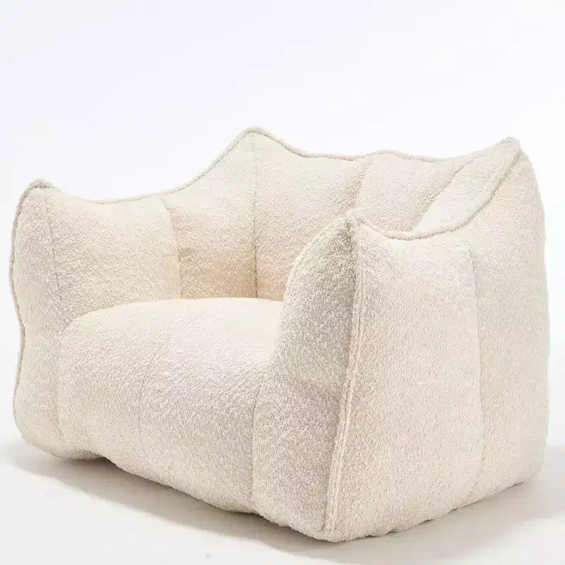 47 Inch Oversized Bean Bag Chair,High-Resilience Foam Square Lounger with Handle & Armrests,Chenille Floor Sofa for Living Room