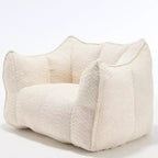 47 Inch Oversized Bean Bag Chair,High-Resilience Foam Square Lounger with Handle & Armrests,Chenille Floor Sofa for Living Room