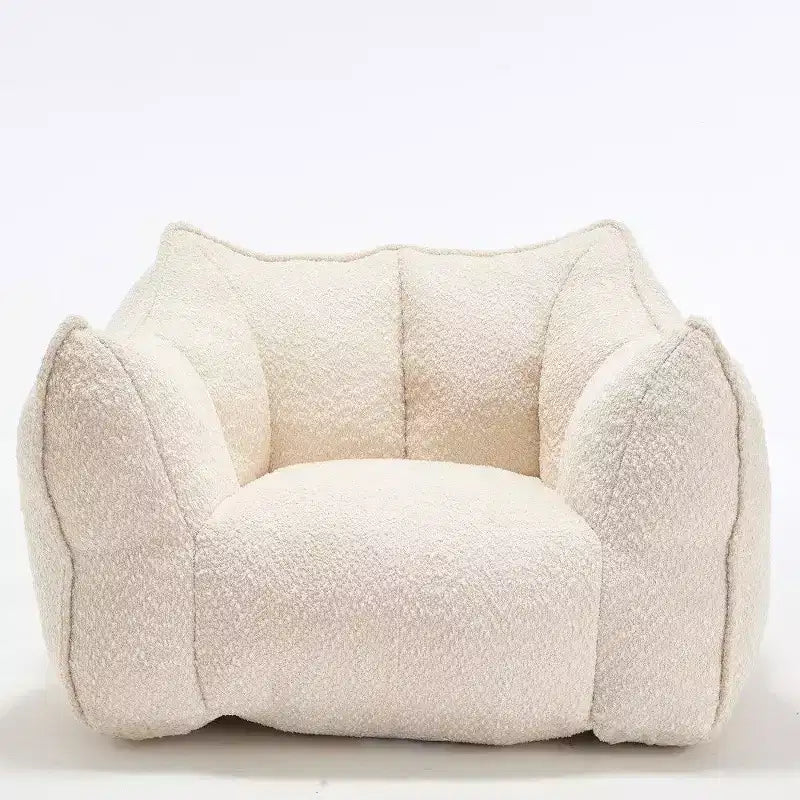 47 Inch Oversized Bean Bag Chair,High-Resilience Foam Square Lounger with Handle & Armrests,Chenille Floor Sofa for Living Room