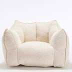 47 Inch Oversized Bean Bag Chair,High-Resilience Foam Square Lounger with Handle & Armrests,Chenille Floor Sofa for Living Room